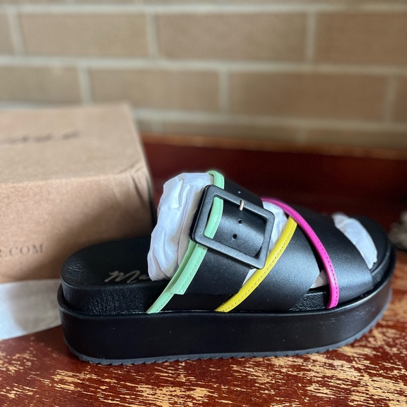 Matisse Black Sandals with Colorful Straps - Picture 3 of 4